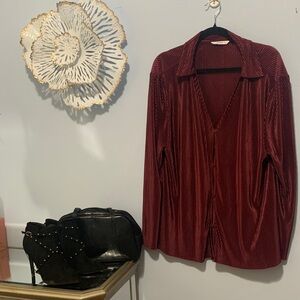 Ricki’s xl burgundy blouse, 100% polyester